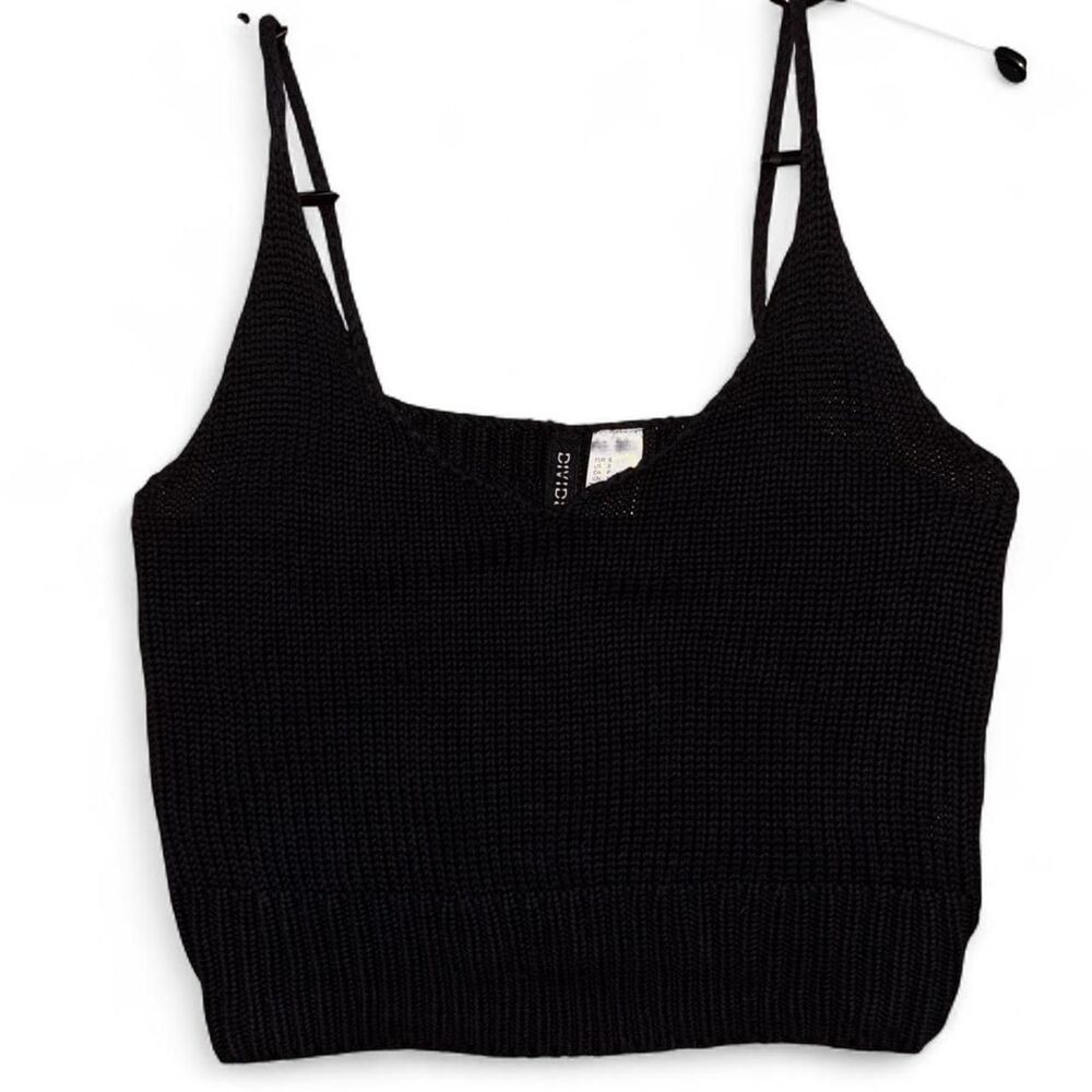 H-m Women's Black Crop-top